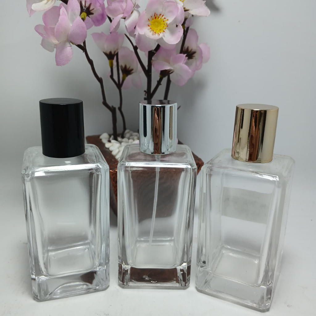 [PERLUSIN] BOTOL PARFUM KOSONG JO MALONE SEMI PRESS 50 ML/100 ML TUTUP HERMEST SILVER/HITAM/GOLD