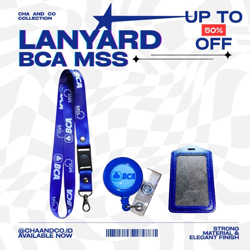 LANYARD BCA MSS / SATU SET LANYARD BCA MSS PREMIUM / Langsung kirim hari ini~