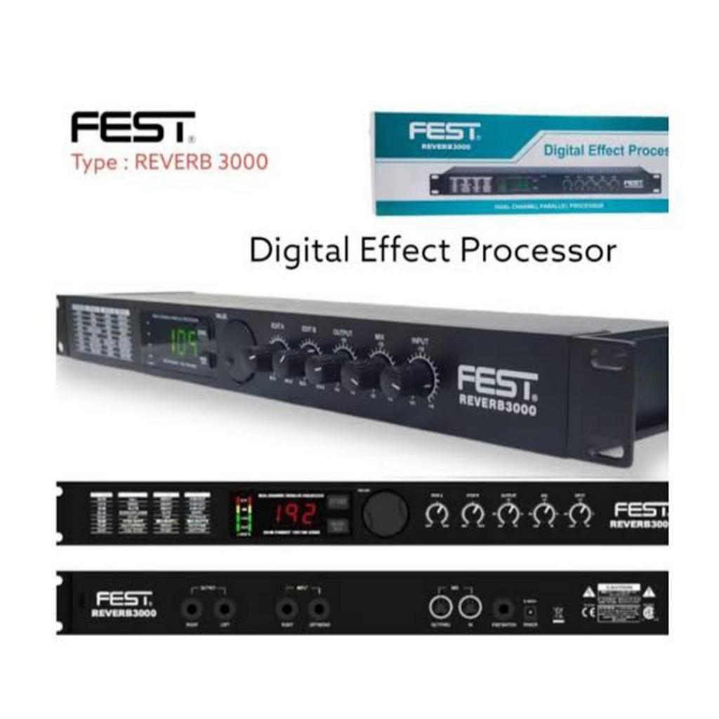 EFFECT VOKAL FEST REVERB 3000 DIGITAL EFFECT PROCESSOR ORIGINAL