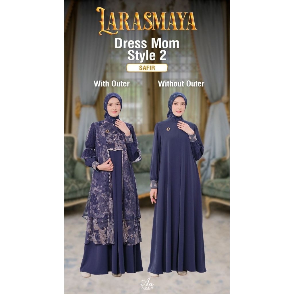 ADEN HIJAB/SARIMBIT LARASMAYA/DRESS MOM STYLE 2/ADEN TERBARU