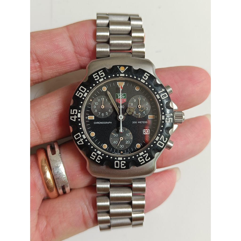 Tag Heuer formula 1 CA1211 vintage chronograph 7 jarum original bekas bagus normal semua siap pakai 