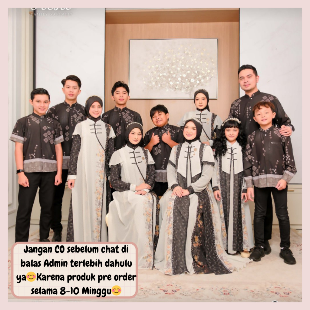 Hesti sarimbit by Myzta OPEN PRE ORDER (READY MEI 2026) Family set couple keluarga muslim gamis Koko