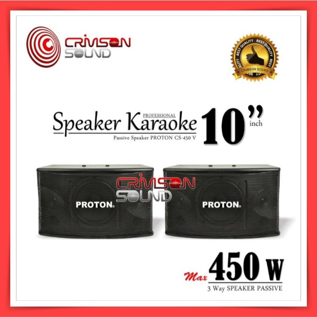 SPEAKER KARAOKE 10 INCH 450 W PROTON CS 450 V 1 SET/SEPASANG