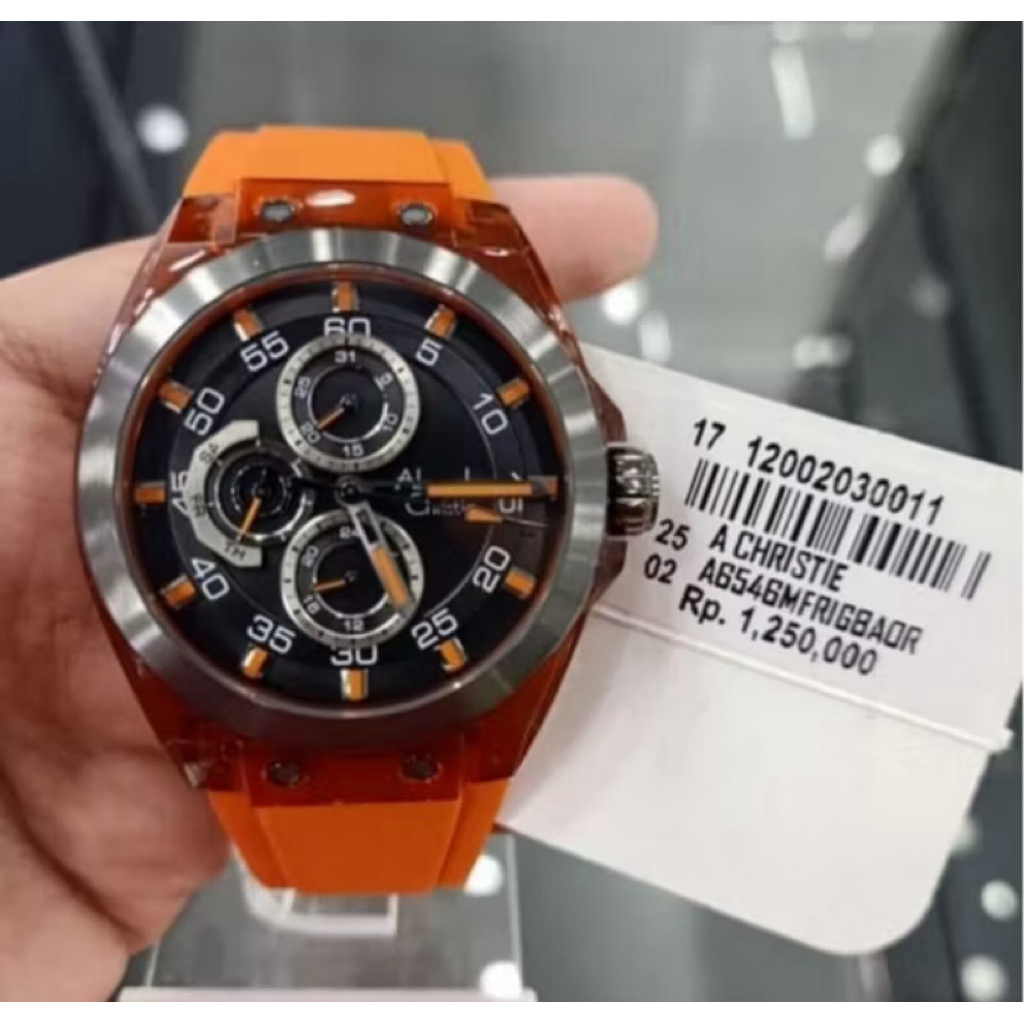 JAM TANGAN AC RUBBER ORANGE  6546 ORIGINAL 0648NN