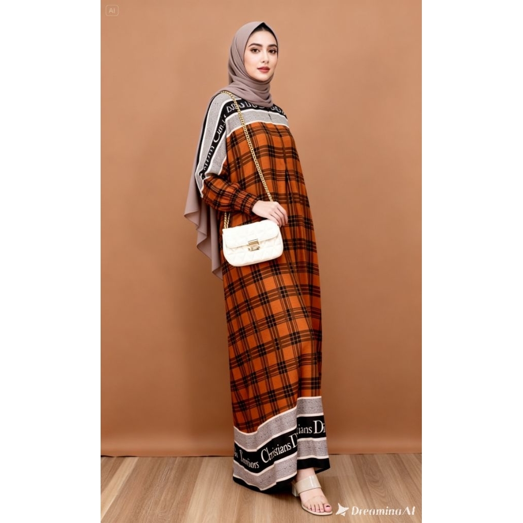 Aktsara Batik - Kaftan Lebaran Brended Wanita Kaftan Batik Dress Mewah Hijab Kaftan Jumbo XXXXL