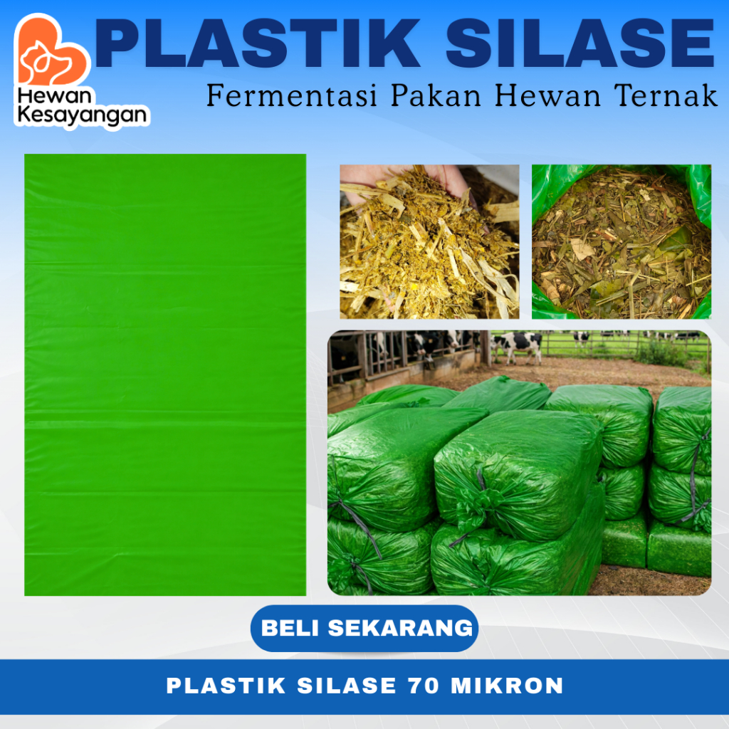 Plastik Silase Fermentasi Pakan Ternak Untuk Tebon Jagung,Rumput Odot Dll - Sangat Tebal (70 Mikron)