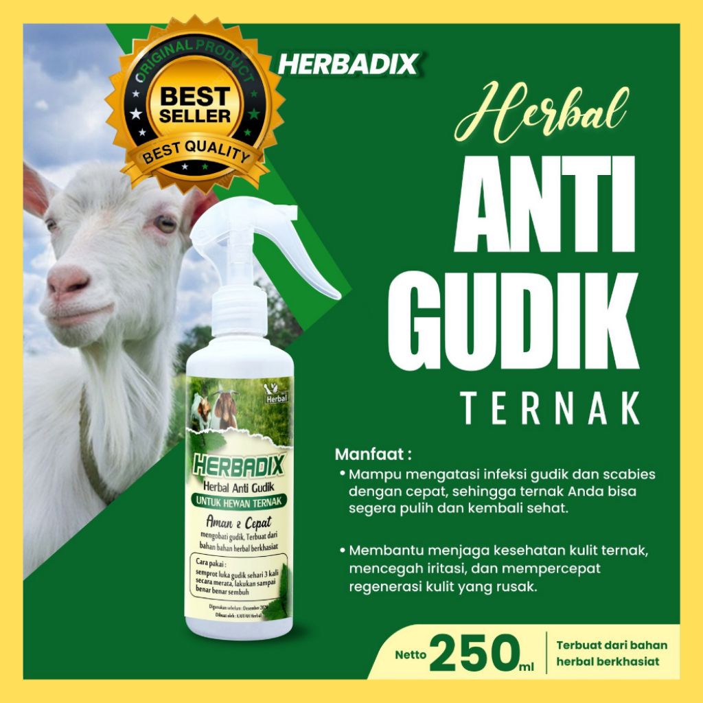 TERLARIS  Obat Gudik Kambing Herbal, Obat Gudik Kambing Manjur