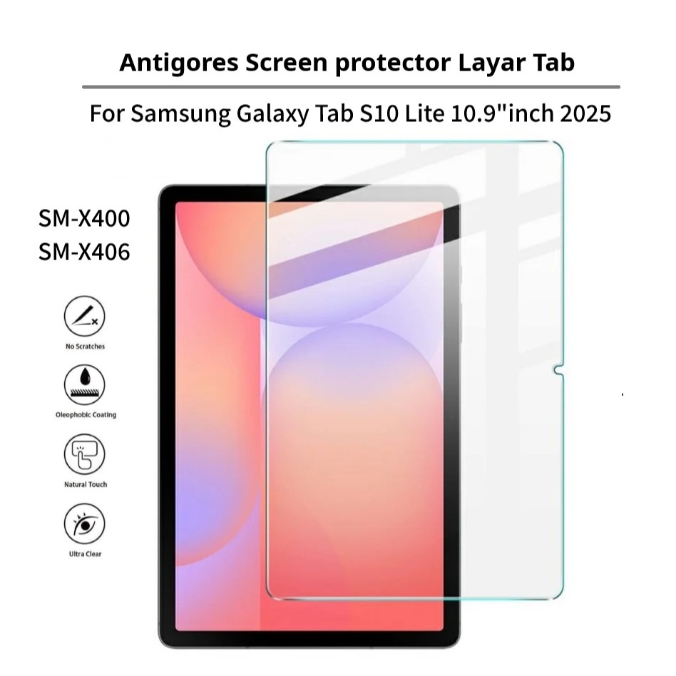 Antigores Samsung tab S10 Lite 10.9"inch 2025 / anti gores samsung tab s10 lite  tempered glass sams