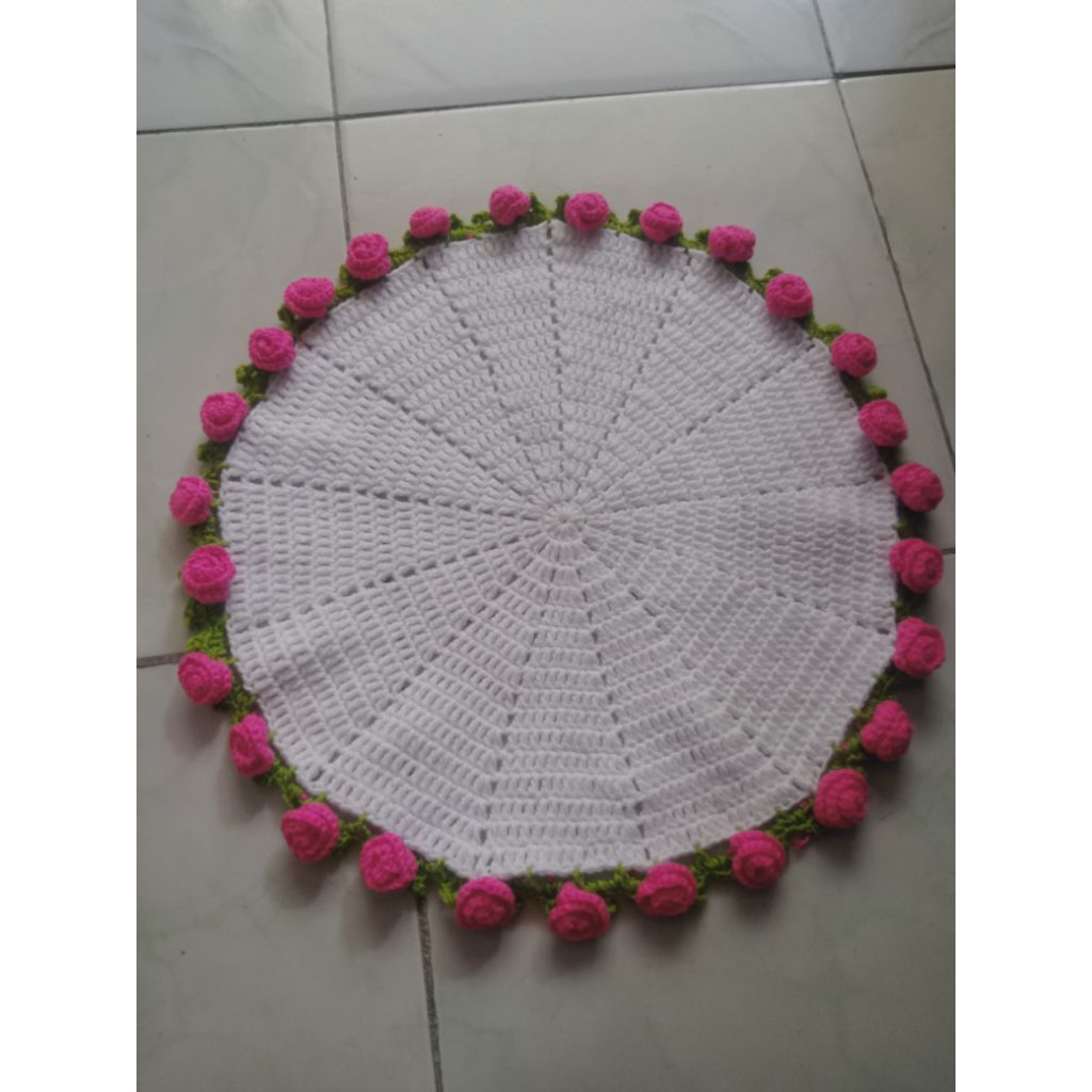 Taplak rajut | taplak estethik | buket rajut