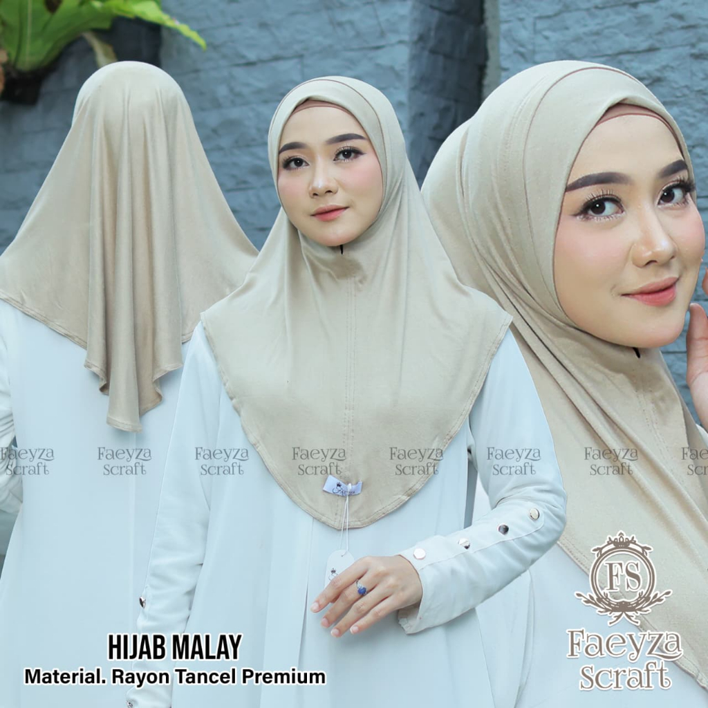 HIJAB INSTAN MELAYU BAHAN RAYON TENCEL | HIJAB INSTAN MALAY LIPIT ANTI RIBET | MATTERIAL PREMIUM