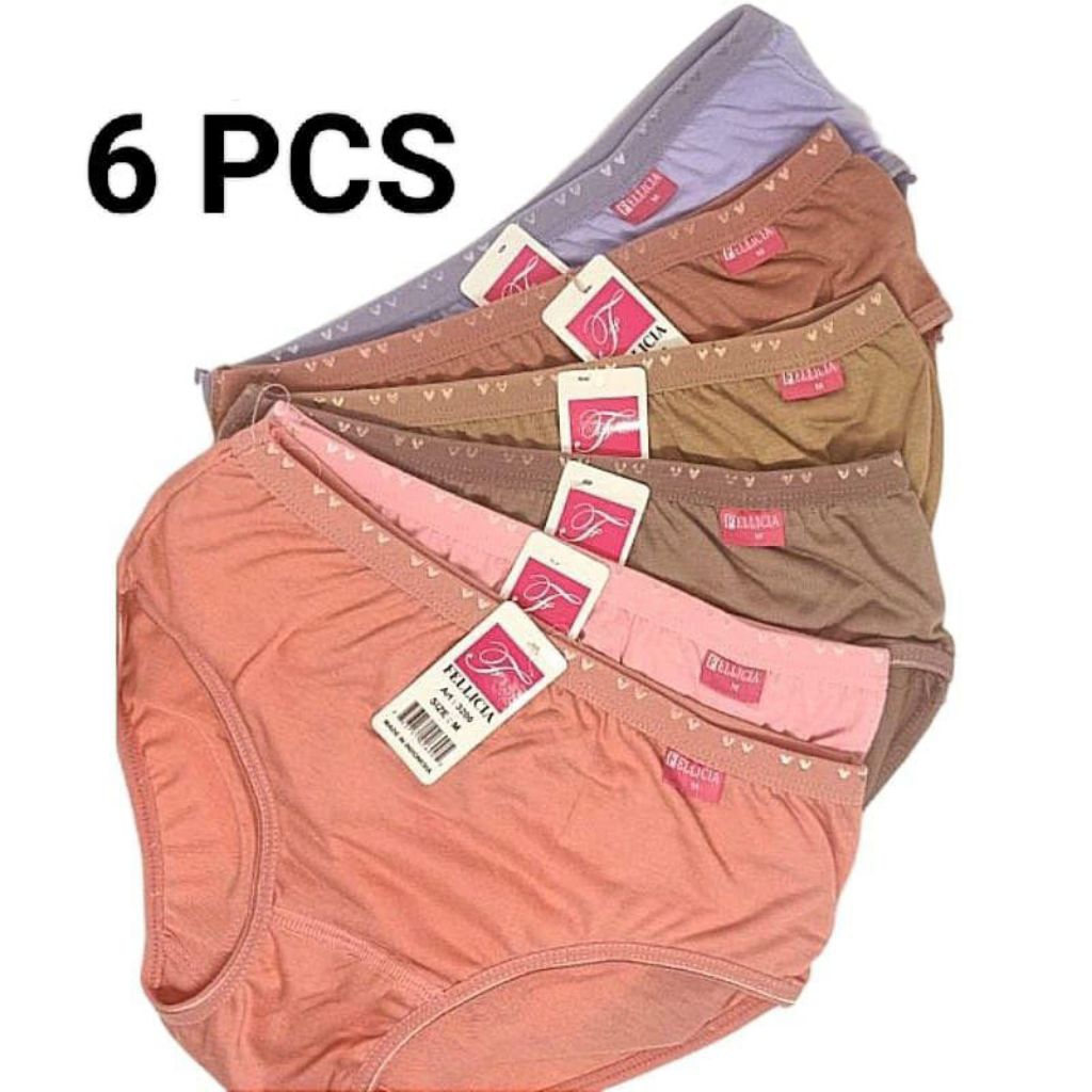 6 PCS Celana Dalam Wanita Fellicia Muda 3200 | CD 2 Putri / CD Wanita Lusinan Terlaris