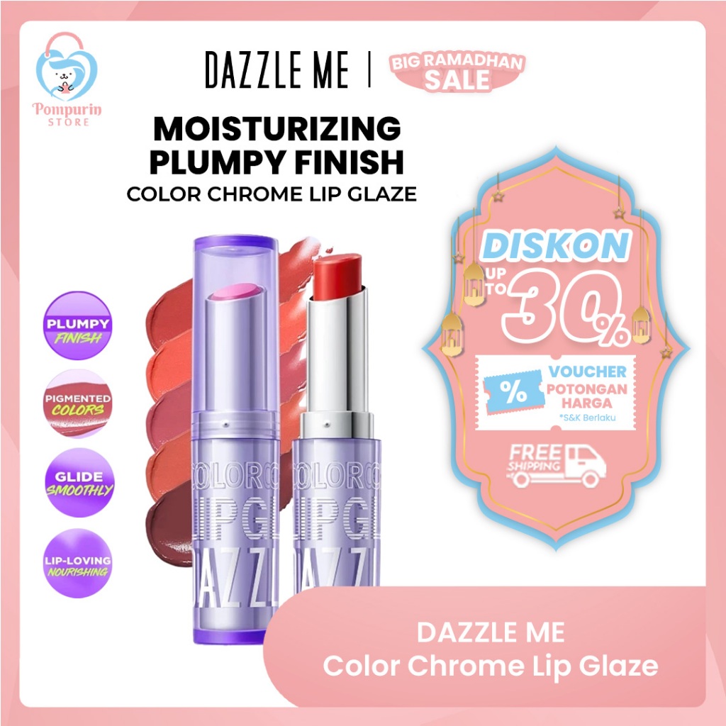 Dazzle Me Color Chrome Lip Glaze - Lipstick Balm Lip Color Dazzle Me