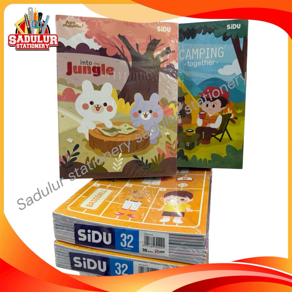 Buku Tulis Sidu 32 Lembar / Buku Kuarto Sidu 32 (1Pak isi 10 Buku)
