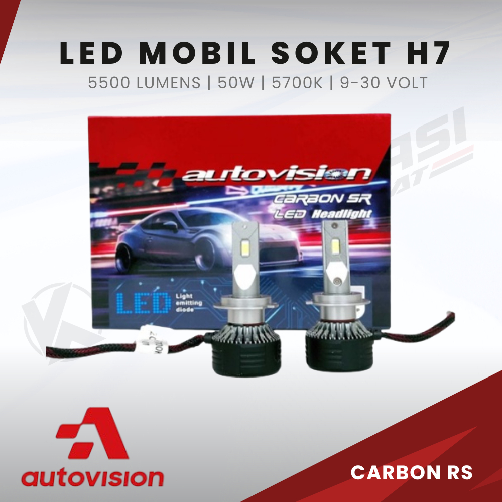 Bohlam Lampu LED Mobil Autovision Carbon SR H7 50 Watt 5700 Kelvin