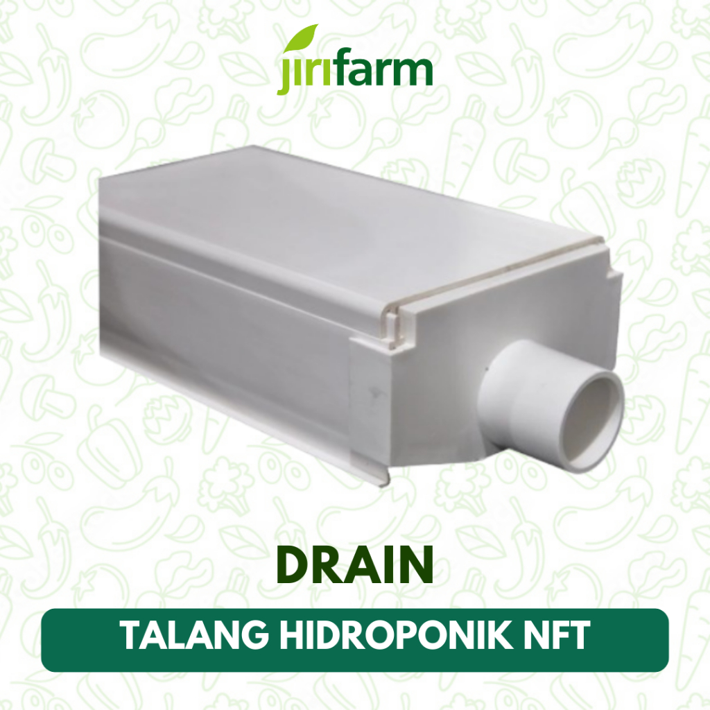 JIRIFARM - Penutup Ujung Talang Hidroponik End Cap Gully Trapesium Food Grade w/ saluran air