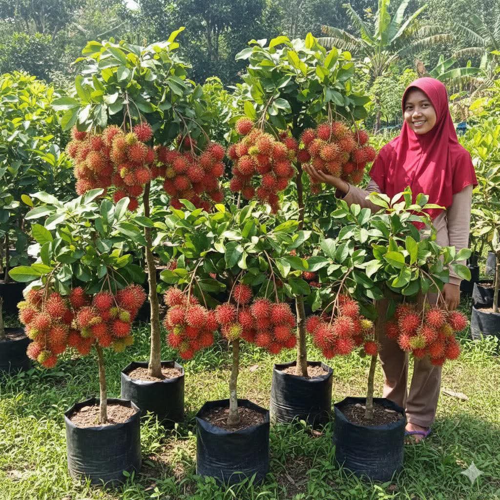 Bibit Tanaman rambutan rapiah siap berbuah