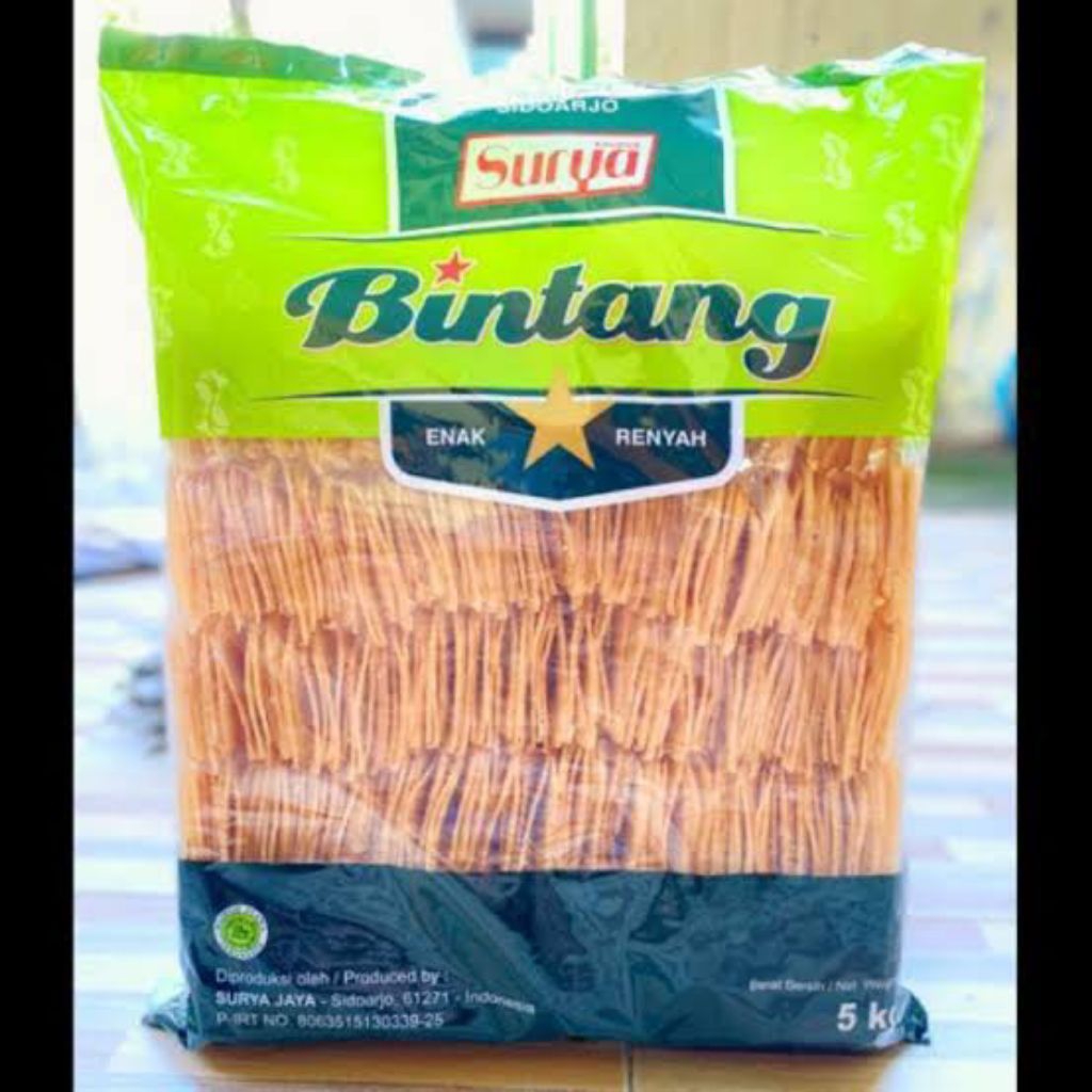 kerupuk mentah udang ikan bintang 1 5kg/ball