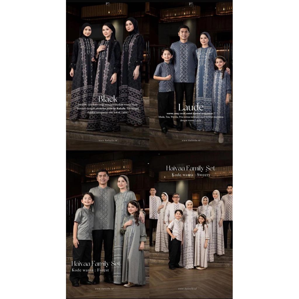 HAIVAA KALEELA JEEHAN DRESS KALEELA MAIRAA DRESS KALEELA FAMILY SET KALEELA