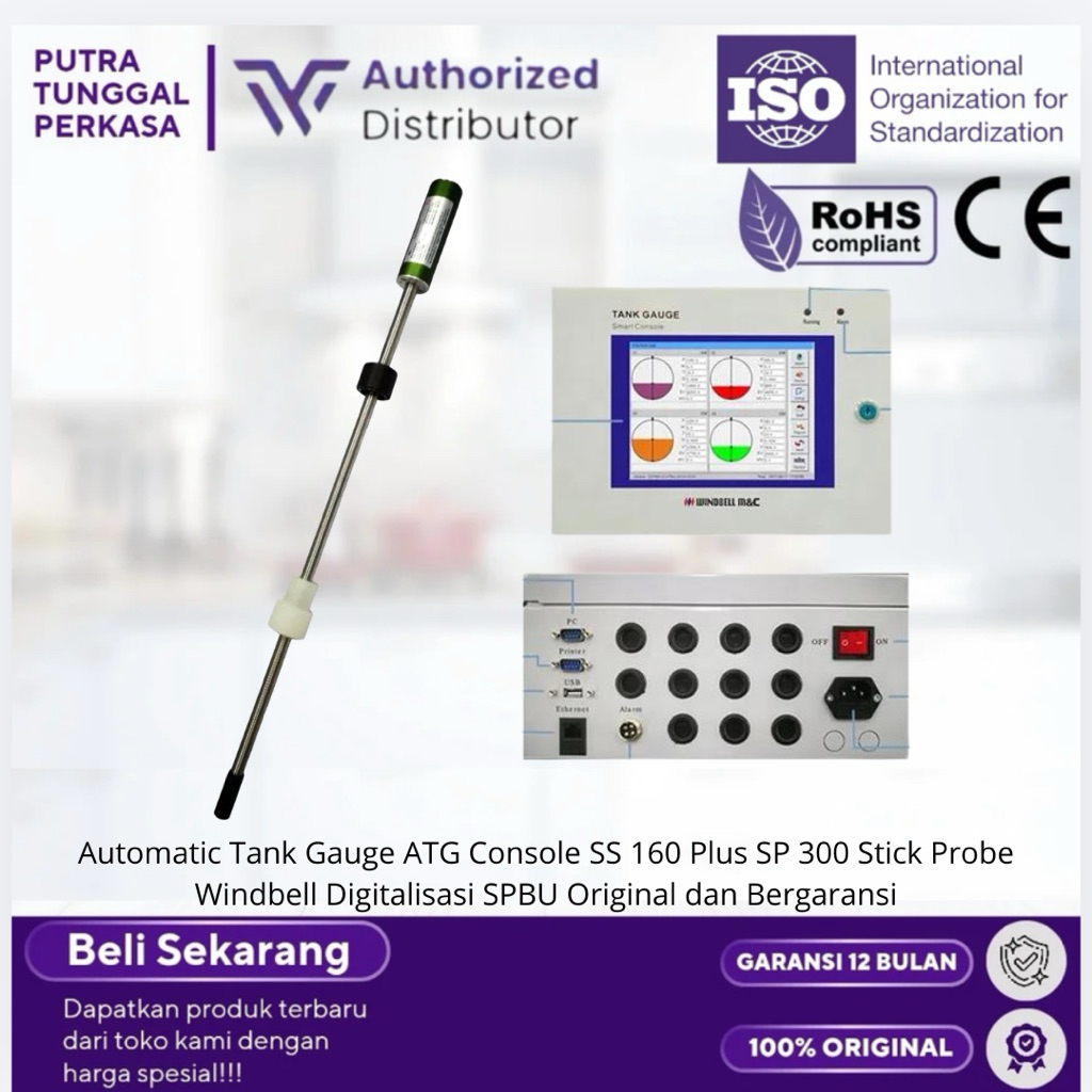 Automatic Tank Gauge ATG Console SS 160 Plus SP 300 Stick Probe Windbell Digitalisasi SPBU Original 