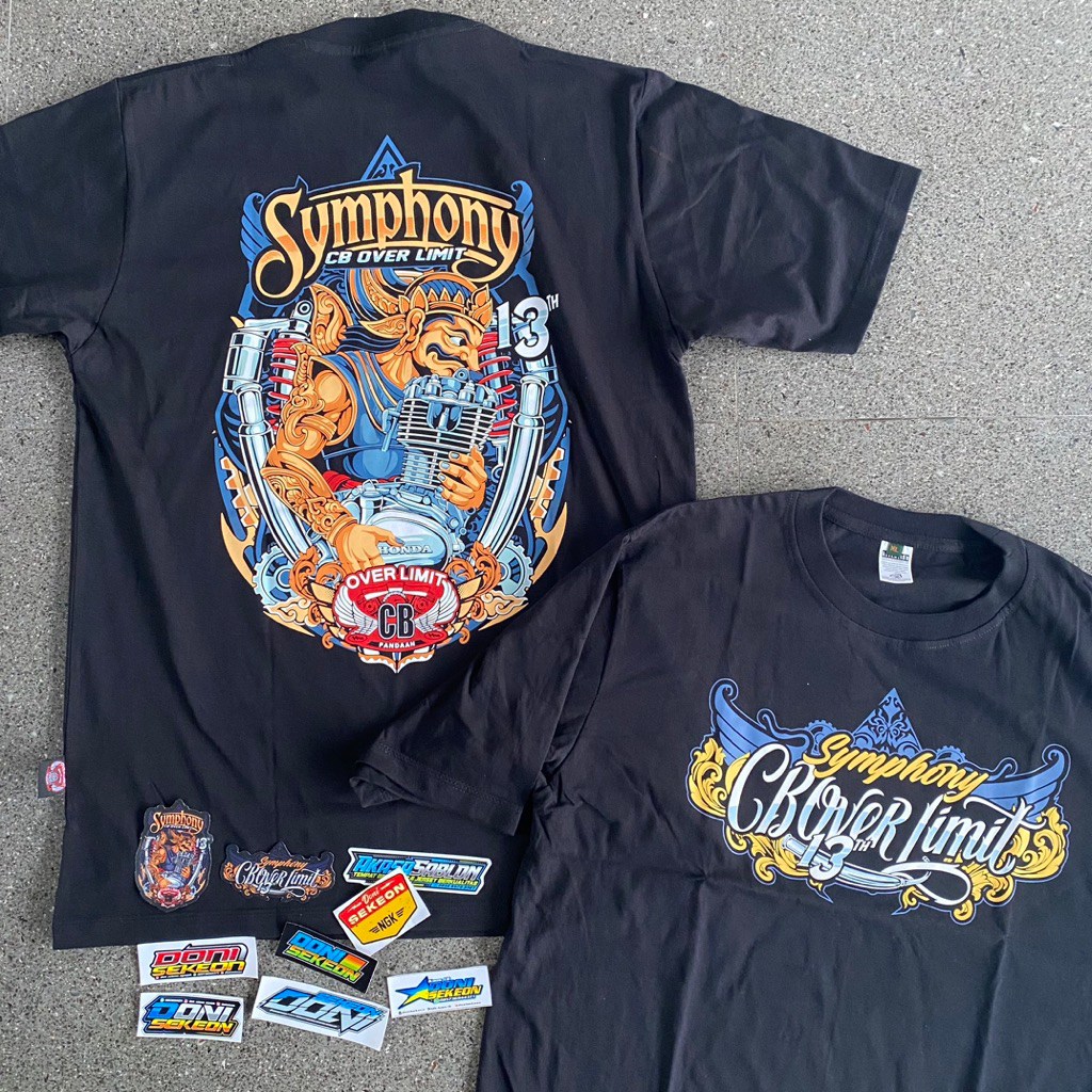 kaos acara symphony cb over limit pandaan 13 tahun