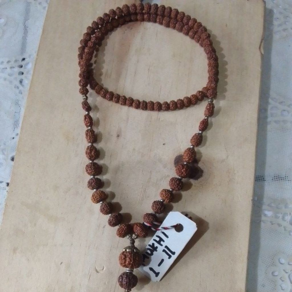 japamala rudraksa/biji genitri/108 butir/mukhi 1 - 11,mukhi 2,mukhi 5,mukhi 6,mukhi 7,mukhi 8,mukhi 