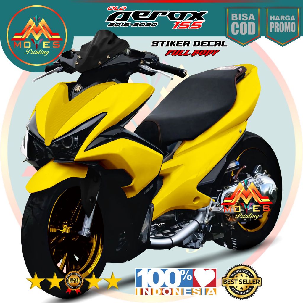 Decal polos Aerox 155 old full body stiker decal polosan yamaha aerox 155 old