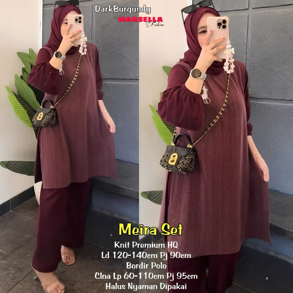 setelan kaos wanita terbaru opra one set knit wanita