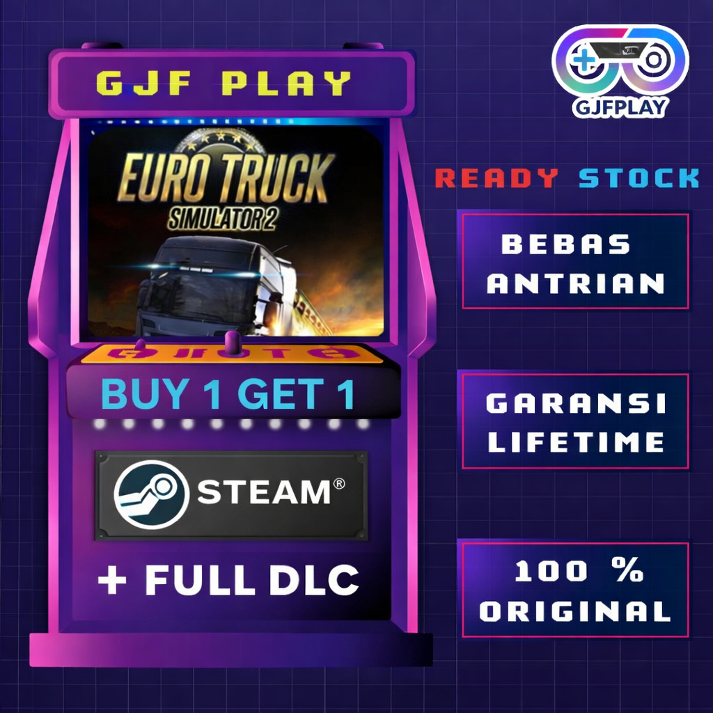 Euro Truck Simulator 2 Steam Game PC Original 100% Anti Limit Garansi Lifetime