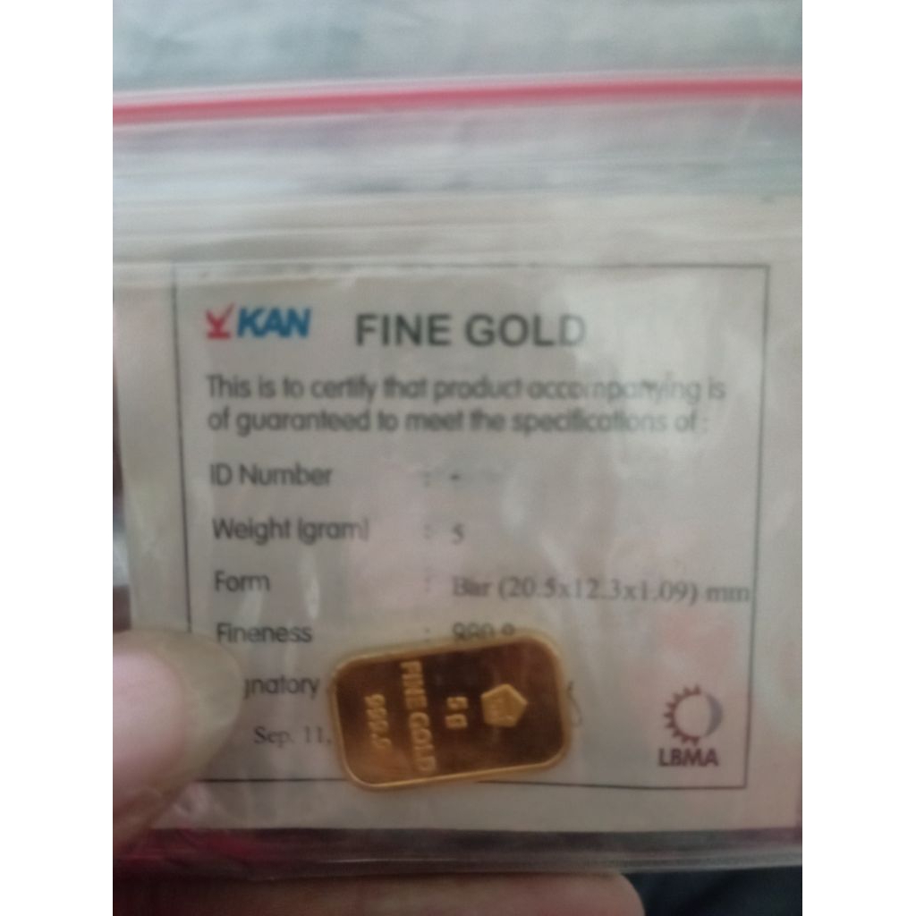 retro 5 gram logam mulia emas antam