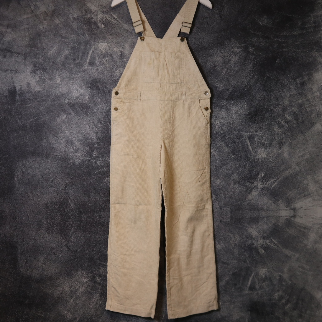 OVERALL WEGO CORDUROY CARPENTER PANTS JUMPSUIT CELANA PANJANG OV84 SIZE M 31-32