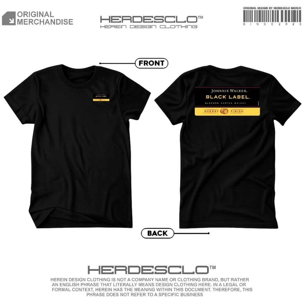 KAOS DISTRO HERDESCLO BLCK LABEL SHERRY PRIA ORIGINAL T-SHIRT