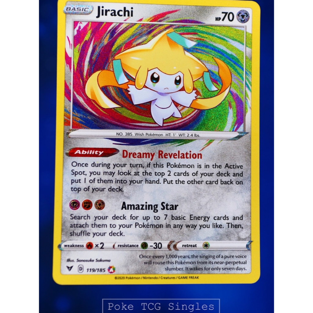 English Jirachi Amazing Rare Holo 119 - Vivid Voltage - Kartu Pokemon TCG ENG