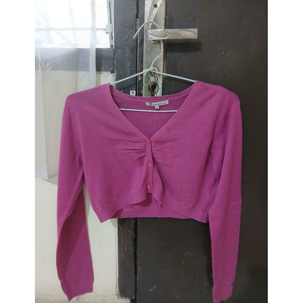 Cardigan outer ungu