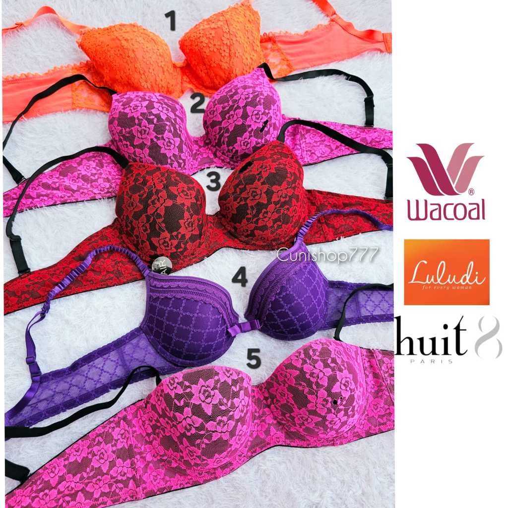 LULUDI BRA HUIT LACE PAKAI KAWAT 32B 36C 38C 38D RENDA BRUKAT BH LBB 80014 70014 HUIT 8274 8264