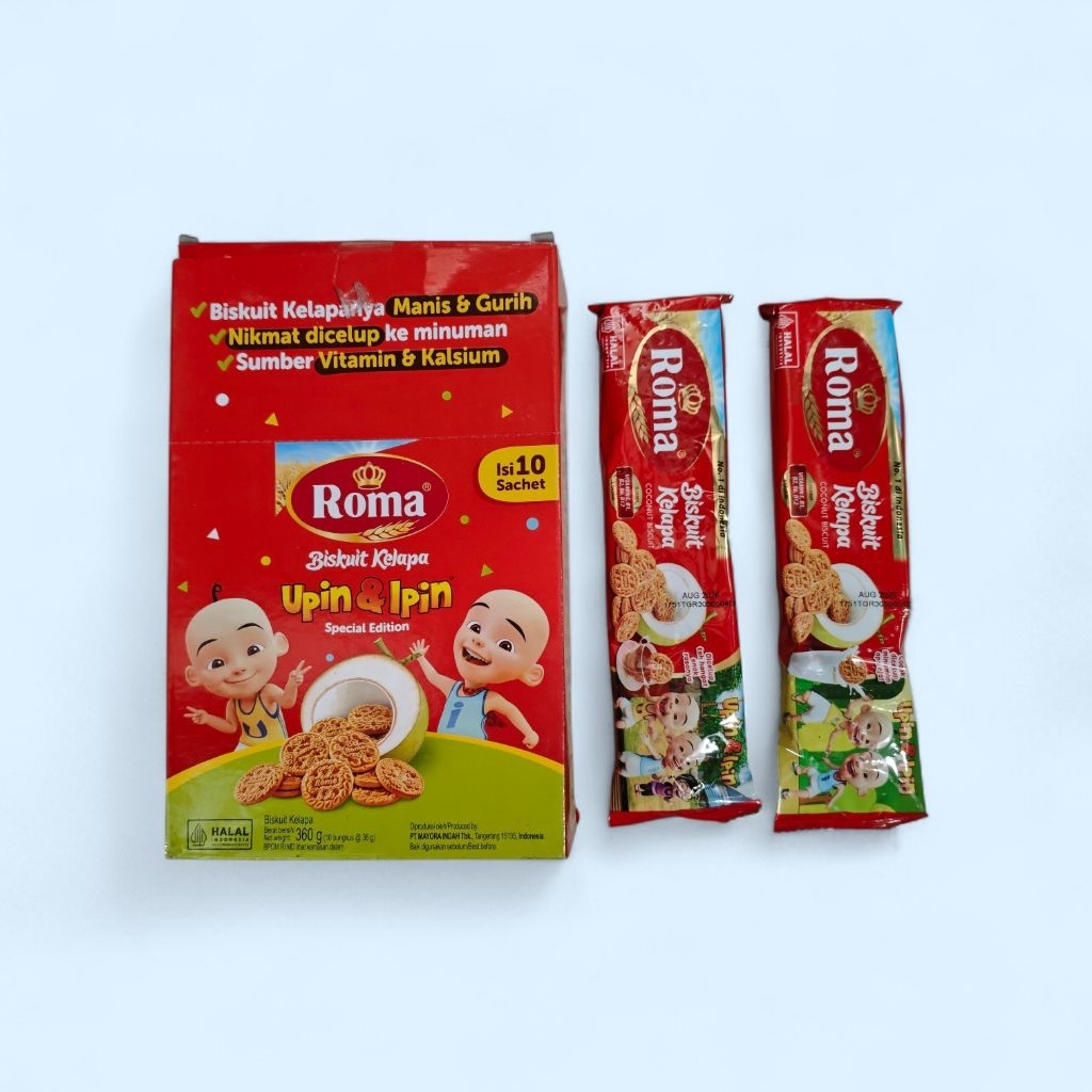 Roma Biskuit Kelapa Box | Roma Biskuit Kelapa Sachet 10Pcs x 36Gram