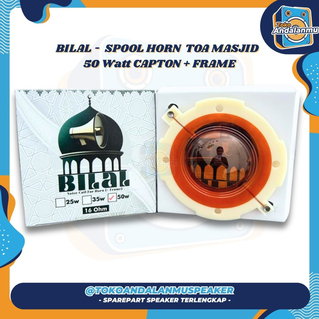SPOOL TOA MASJID - SPOOL HORN BILAL 50W CAPTON + FRAME
