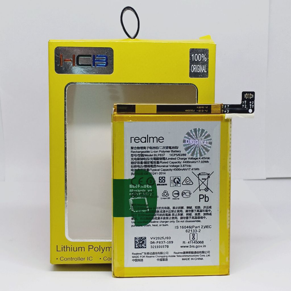 Batreai Batre Realmi 8 Pro Blp837 HCB Original