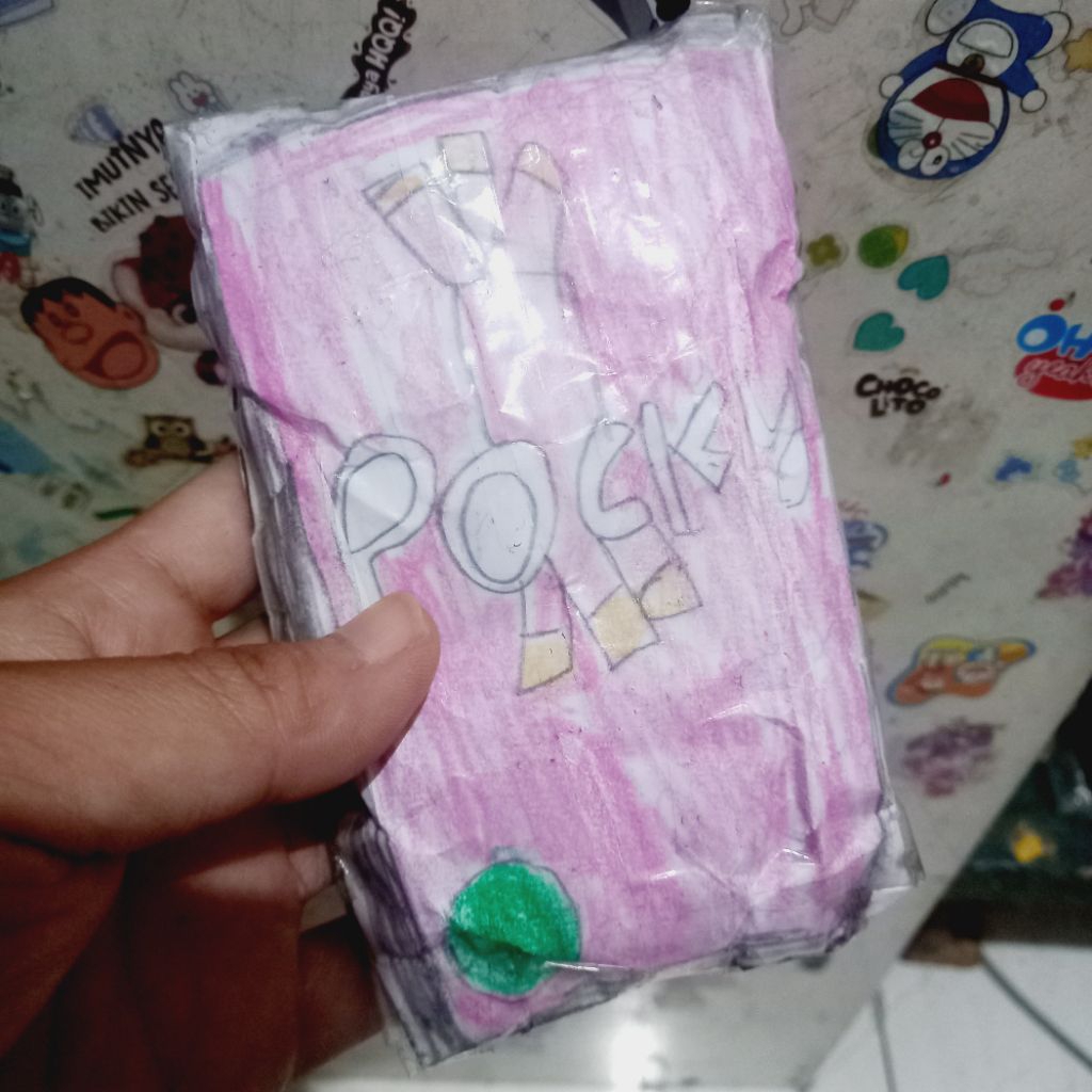 DIY squishy kertas pocky strawberry paper doll mainan anak kertas