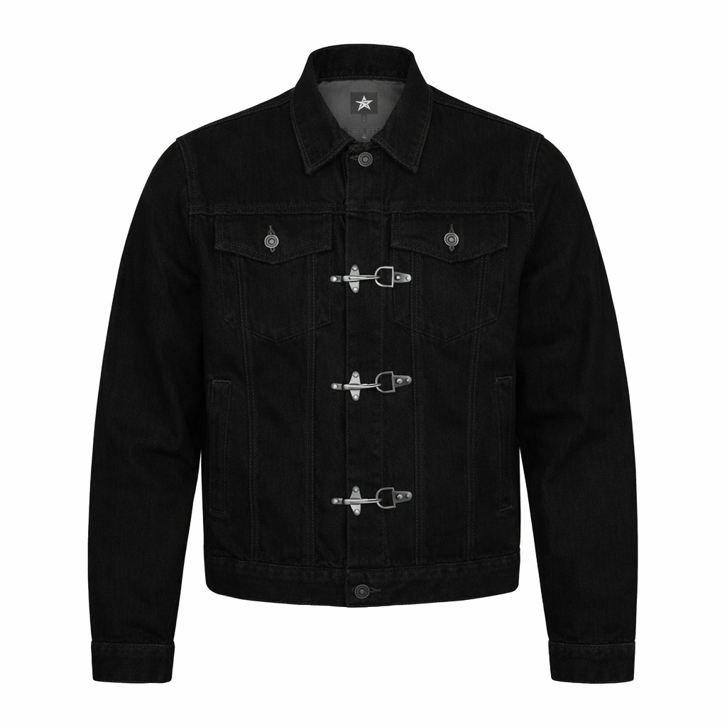 JAKET DENIM WASH (BAHAN TEBAL) FIREMAN CLASP | BECKMAN SERIES | Jaket FIREMAN CLASP