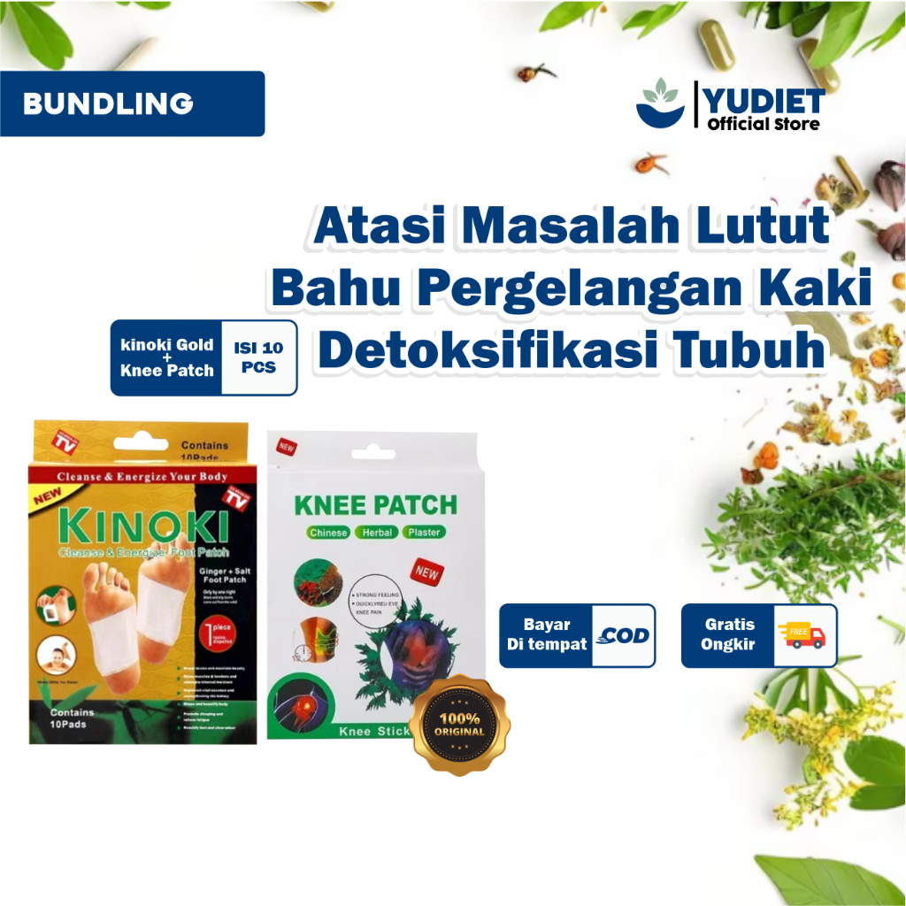 Kinoki Original & Knee Patch koyo Pereda Nyeri Pada lutut Punggung Bahu