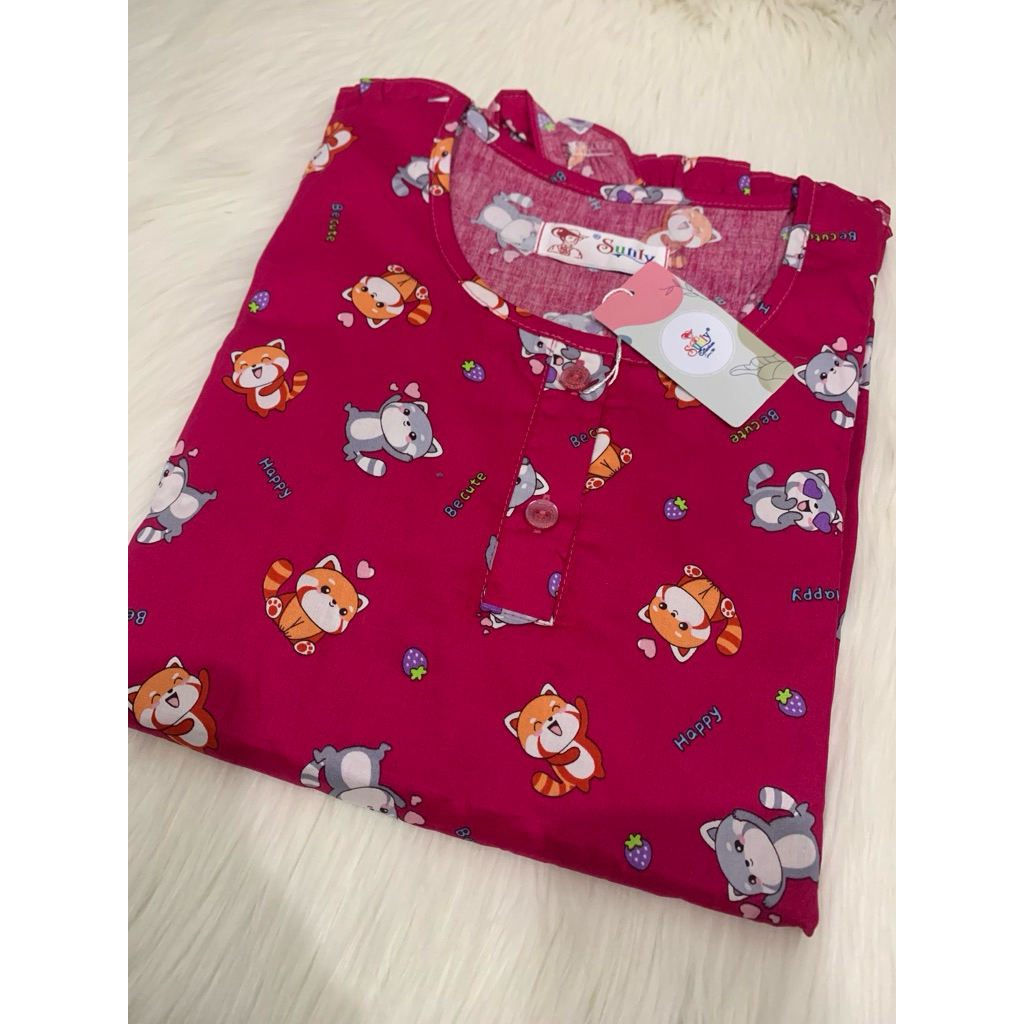 Sunly Anak uk.8,10 12 Celana 3/4 (selutut) baju lengan pendek sunly