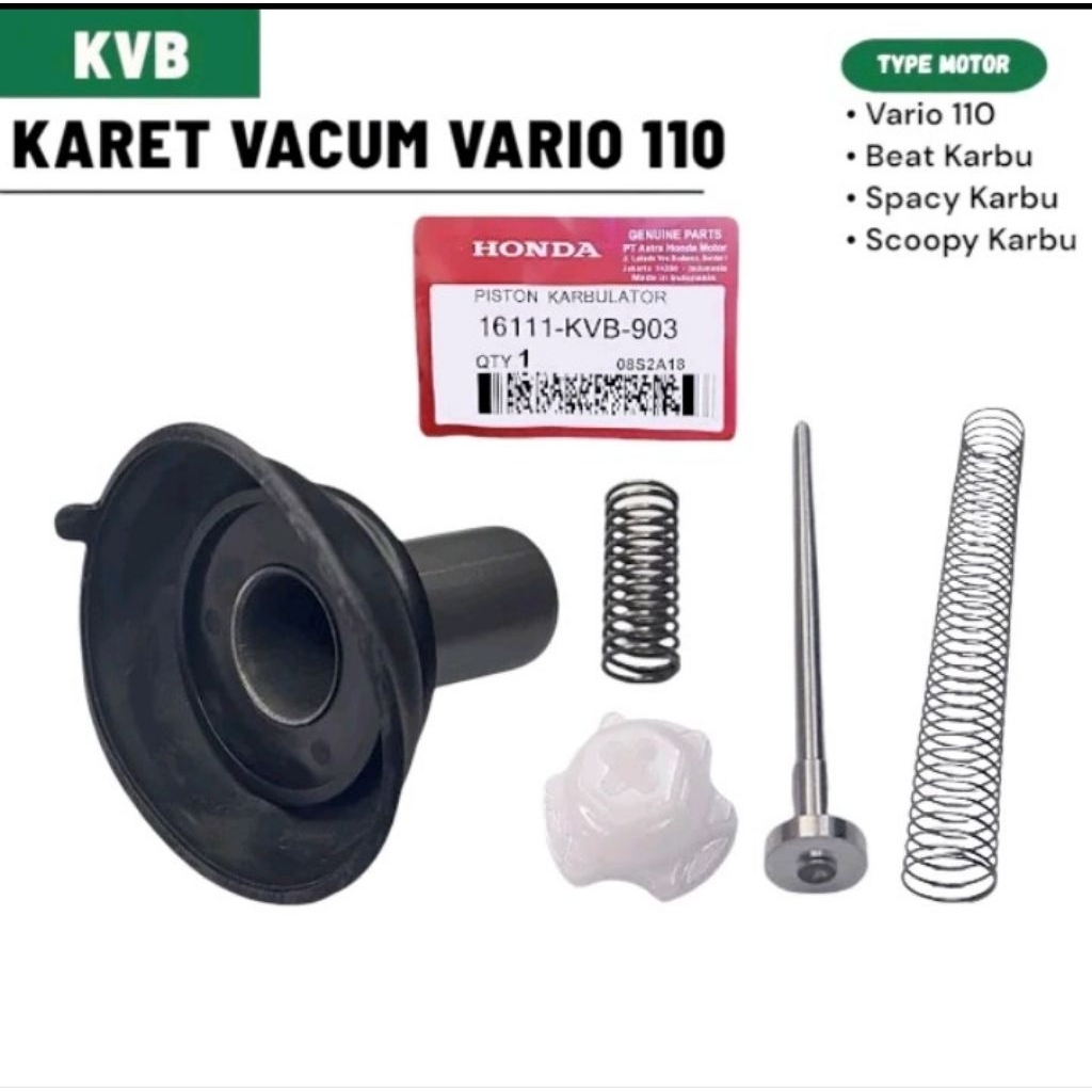 Karet Vakum Karbu Honda Vario 110 Beat Scoopy Spacy KVB ORI