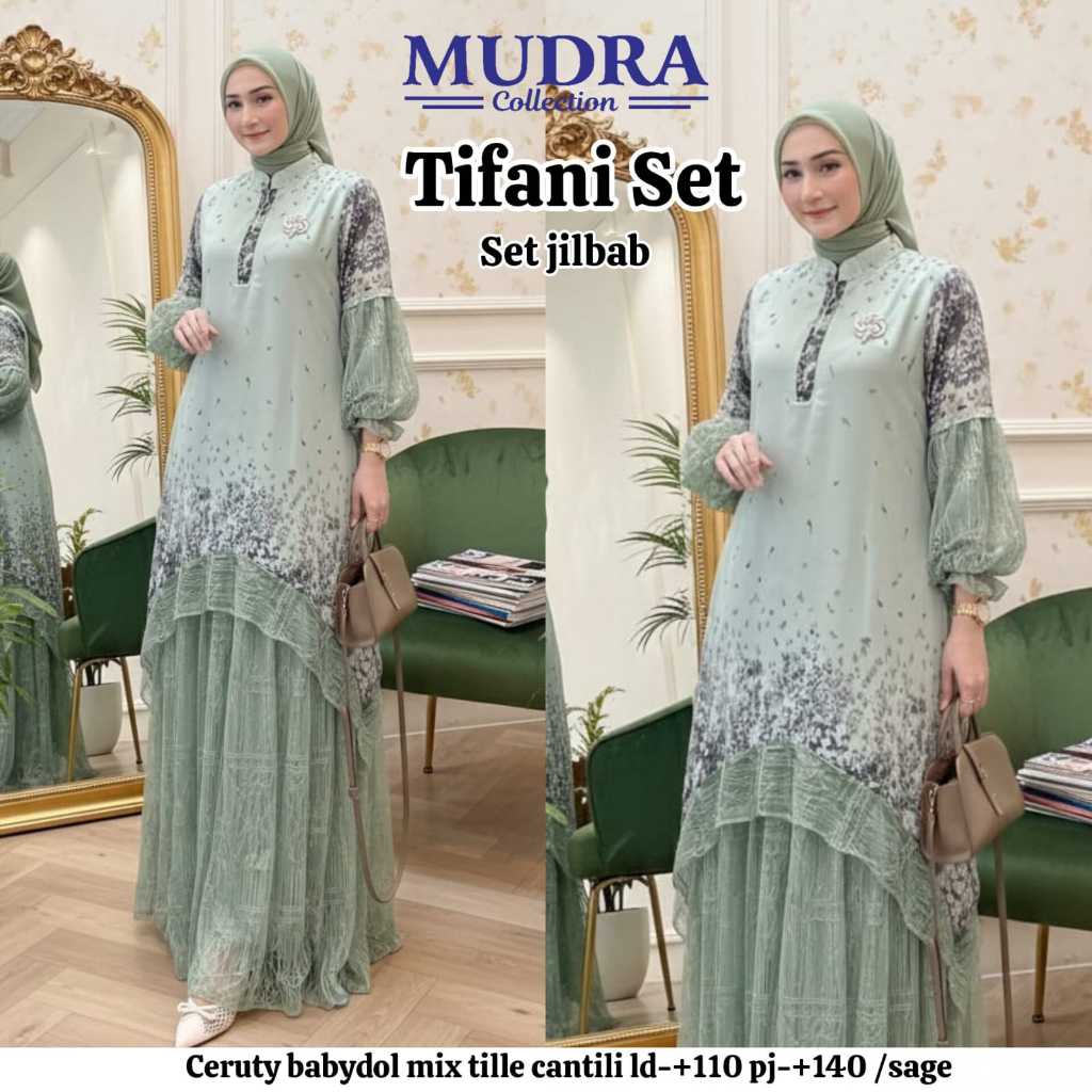 Gamis Mudra Collection / Gamis Terbaru / Gamis Wanita / Gamis Premium / Tifani / Mudra Hijab