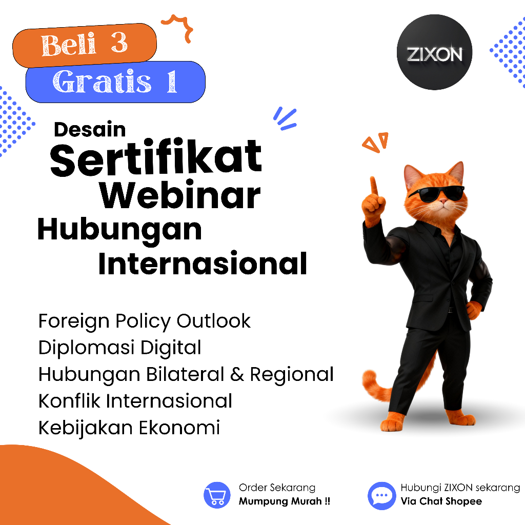 [Sertifikat Hubungan Internasional] Sertifikat desain, Sertifikat webinar