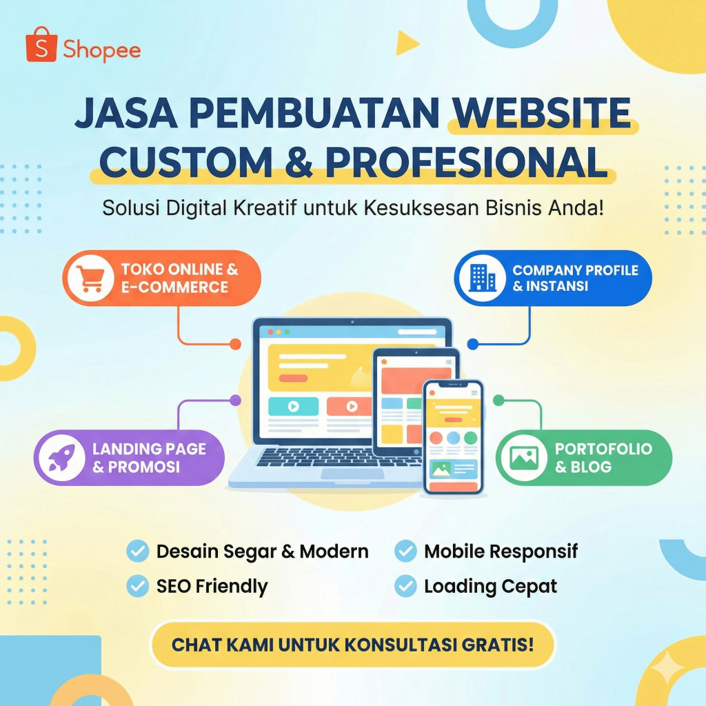 Jasa Pembuatan Website Custom & Profesional - Company Profile, Toko Online, E-commerce, Landing Page