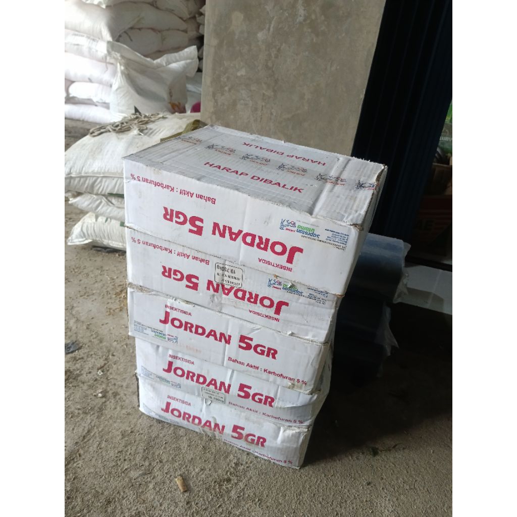 GROSIR 1 Box JORDAN 5 GR 1 kg (Isi 10 Pcs) | Insektisida Karbofuran | Obat Wereng & Penggerek Batang