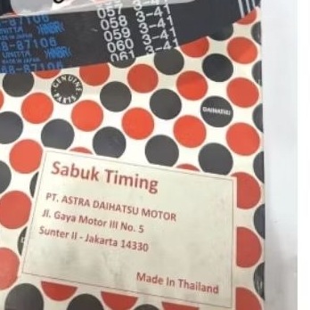 Timing belt Sabuk mesin teming belt ASLI ORIGINAL Daihatsu untuk taruna,feroza