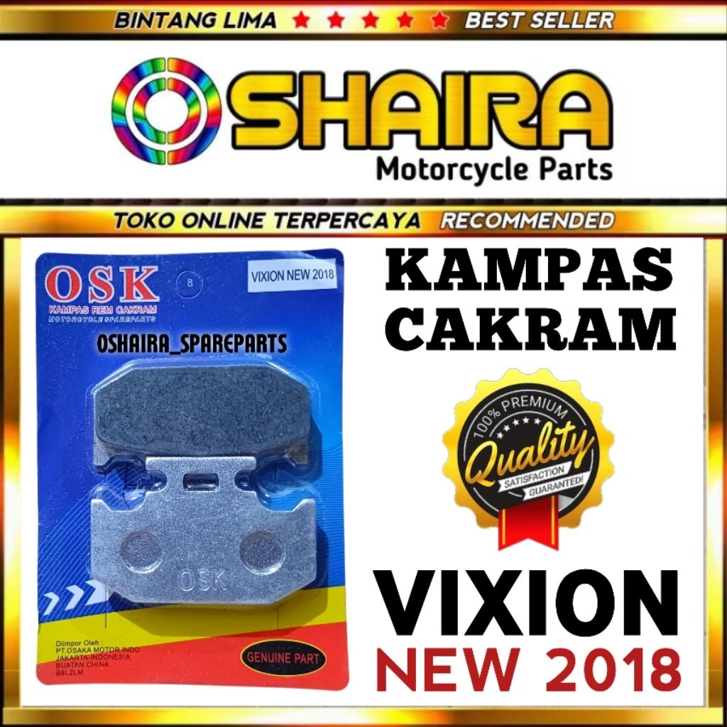 KAMPAS CAKRAM VIXION NEW 2018 / DISCPAD VIXION NEW 2018 / KAMPAS CAKRAM DEPAN VIXION NEW 2018 / KAMP