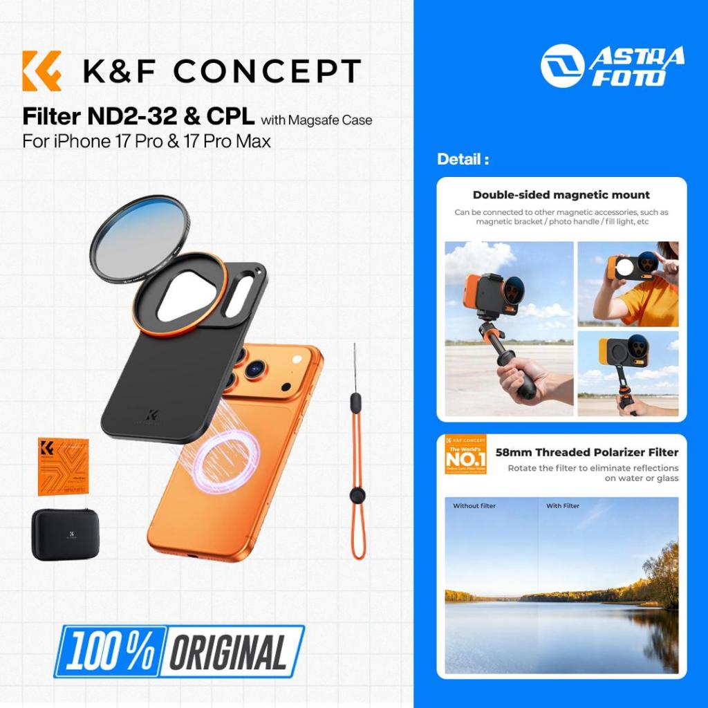 KNF Concept Filter ND2-32 & CPL with Magsafe Case For iPhone 17 Pro & 17 Pro Max K&F Concept Smartph