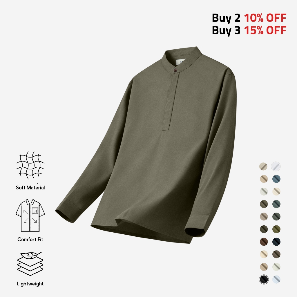 [BUNDLING] DUHA Gamis Medium Pria Lengan Panjang - Nahr Cloud Weave